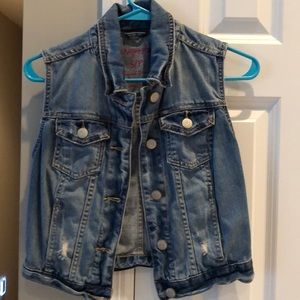 Aeropostale size S/P blue jean vest